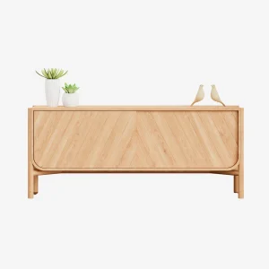 Wooden rounded cabinet