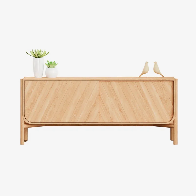 Wooden rounded cabinet